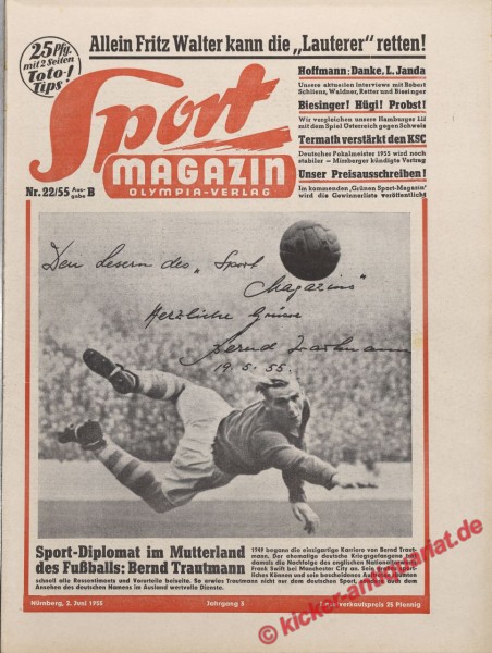 Sportmagazin Nr. 22B, 2.6.1955 bis 8.6.1955
