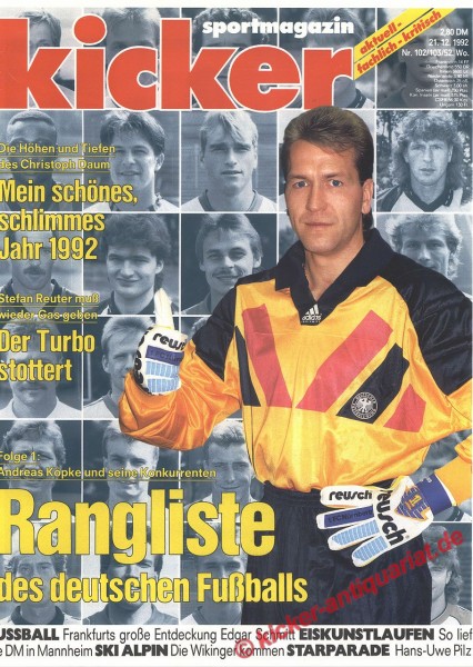  DIE RANGLISTE DES DEUTSCHEN FUßBALLS 1992: ANDREAS KÖPKE