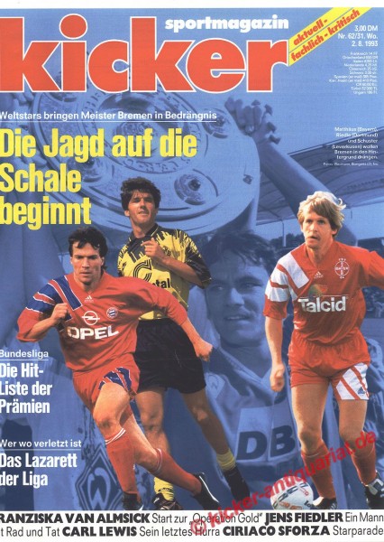 DIE JAGD AUF DIE SCHALE! Weltstars bringen den Deutschen Meister Werder Bremen in Bedrängnis! Lothar Matthäus, Bernd Schuster und Karl-Heinz Riedle