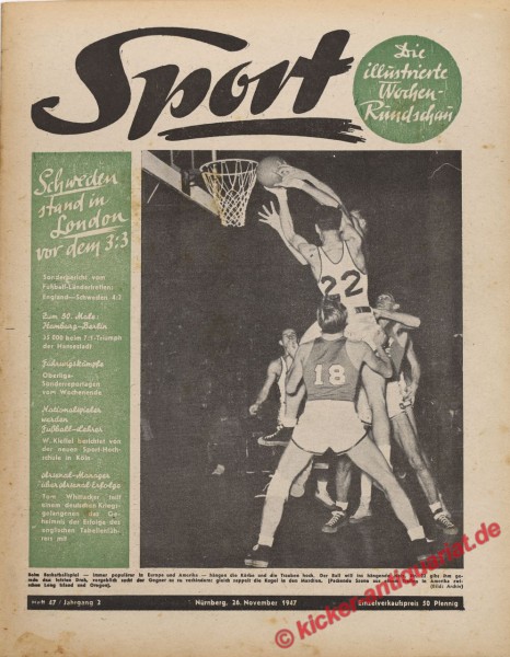 Sportmagazin Nr. 47, 26.11.1947 bis 2.12.1947