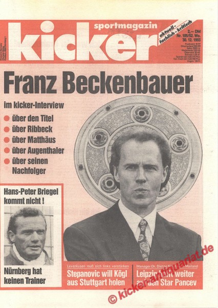 Franz Beckenbauer im Kicker Interview!