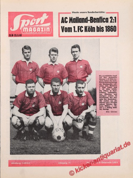 Sportmagazin Nr. 21B, 23.5.1963 bis 29.5.1963