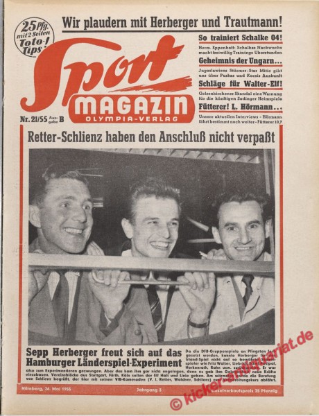 Sportmagazin Nr. 21B, 26.5.1955 bis 1.6.1955