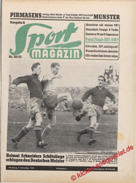 Helmut Schneiders Schützlinge schlugen den Deutschen Meister 1. FC Kaiserslautern. Trotz Schalke, RW Essen heißt der Halbzeitmeister Münster!