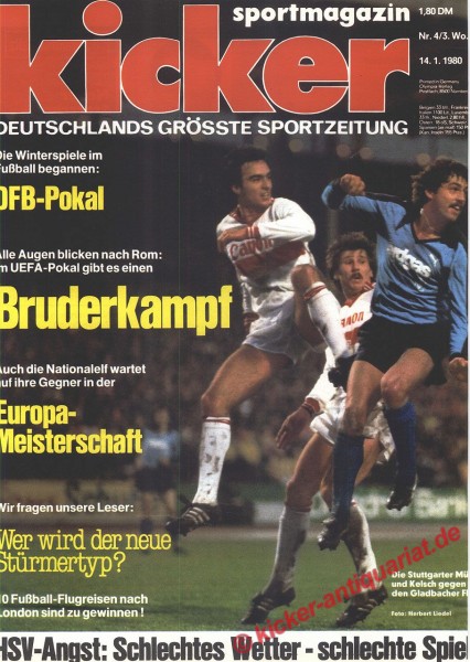 Kicker Sportmagazin Nr. 4, 14.1.1980 bis 20.1.1980