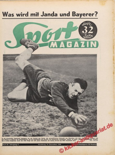 Sportmagazin Nr. 50, 14.12.1949 bis 20.12.1949