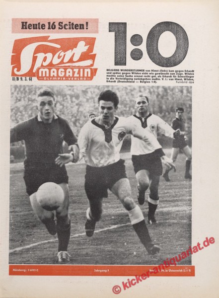 Sportmagazin Nr. 11B, 9.3.1961 bis 15.3.1961