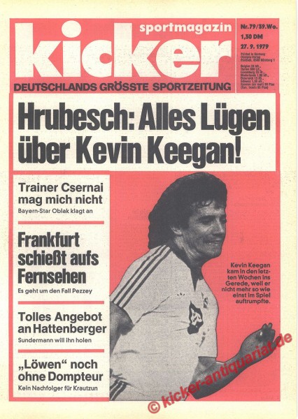Kicker Sportmagazin Nr. 79, 27.9.1979 bis 3.10.1979