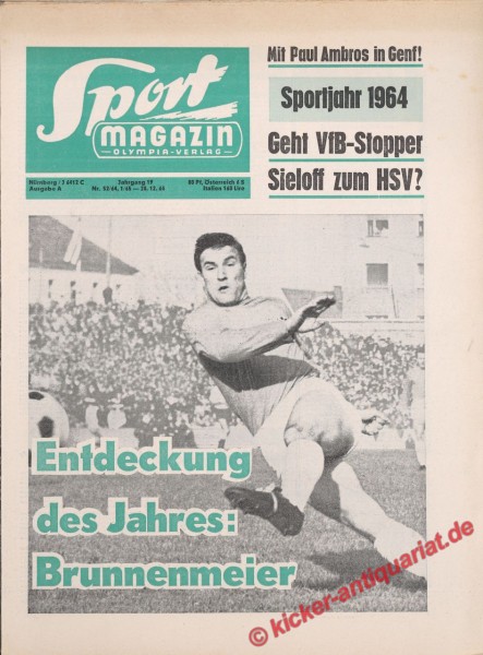 Sportmagazin Nr. 52A, 28.12.1964 bis 3.1.1965