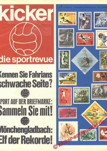 Kicker Sportrevue Nr. 1, 4.1.1965 bis 10.1.1965