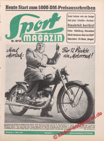 Sportmagazin Nr. 10A, 5.3.1952 bis 11.3.1952