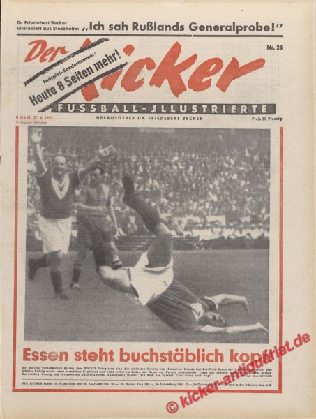 Rot Weiss Essen steht buchstäblich Kopf! Deutscher Meister 1955