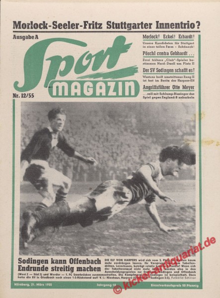 Sportmagazin Nr. 12A, 21.3.1955 bis 27.3.1955