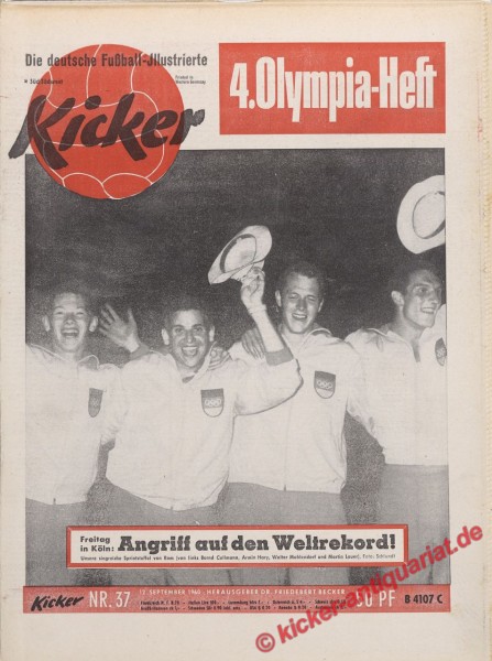 Kicker Nr. 37, 12.9.1960 bis 18.9.1960
