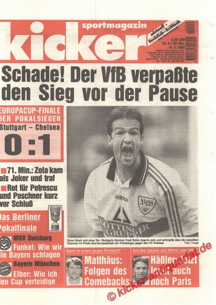 Kicker Sportmagazin Nr. 41, 14.5.1998 bis 20.5.1998