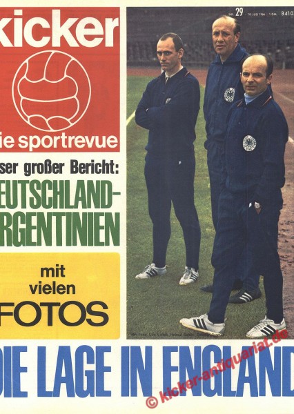 Kicker Sportrevue Nr. 29, 18.7.1966 bis 24.7.1966