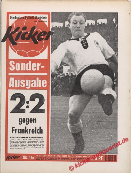 Kicker Nr. 43A, 25.10.1962 bis 31.10.1962