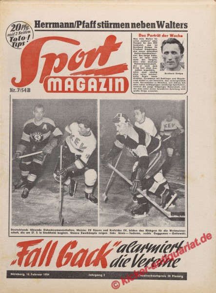 Sportmagazin Nr. 7B, 18.2.1954 bis 24.2.1954