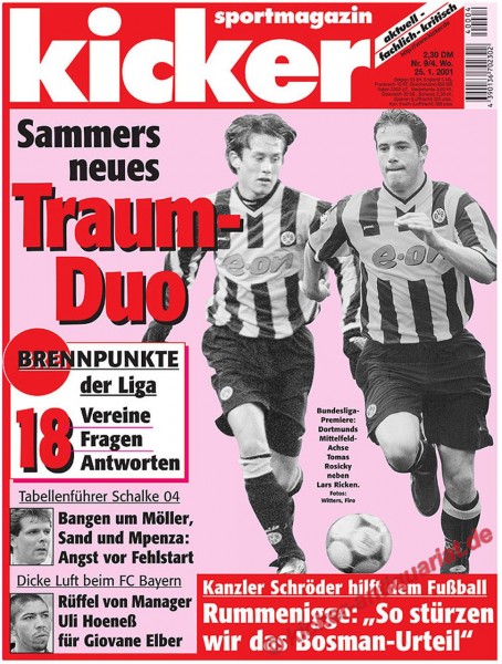 Kicker Sportmagazin Nr. 9, 25.1.2001 bis 31.1.2001