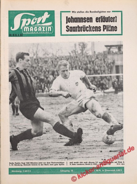 Sportmagazin Nr. 10A, 11.3.1963 bis 17.3.1963