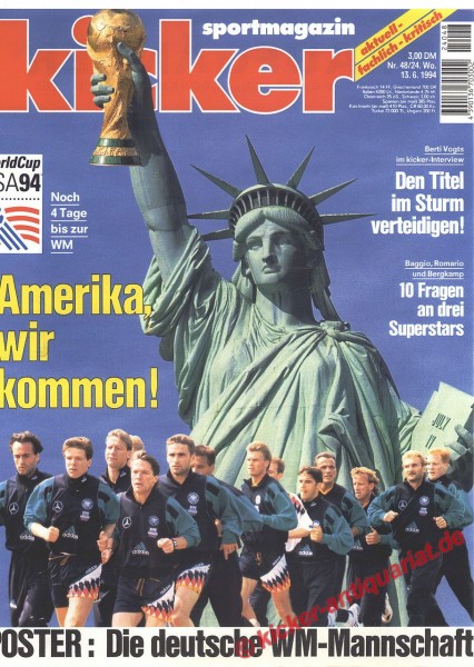 Kicker Sportmagazin Nr. 48, 13.6.1994 bis 19.6.1994