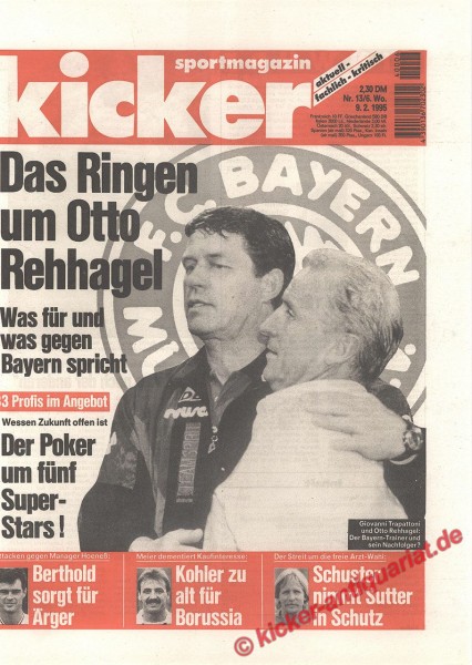Kicker Sportmagazin Nr. 13, 9.2.1995 bis 15.2.1995