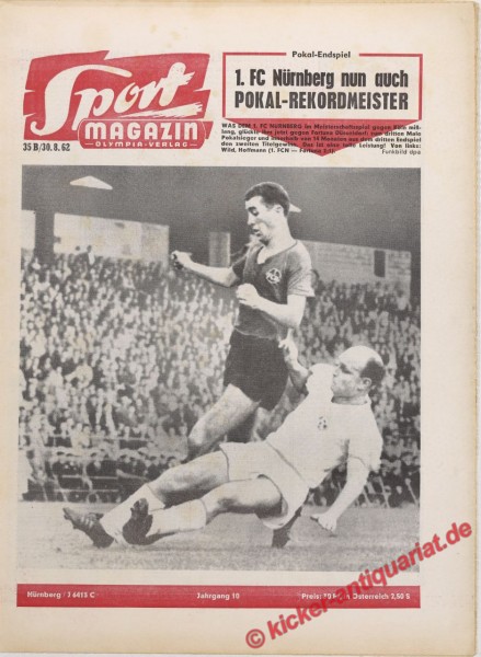 Sportmagazin Nr. 35B, 30.8.1962 bis 5.9.1962