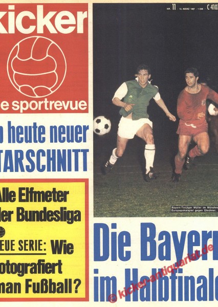 Kicker Sportrevue Nr. 11, 13.3.1967 bis 19.3.1967