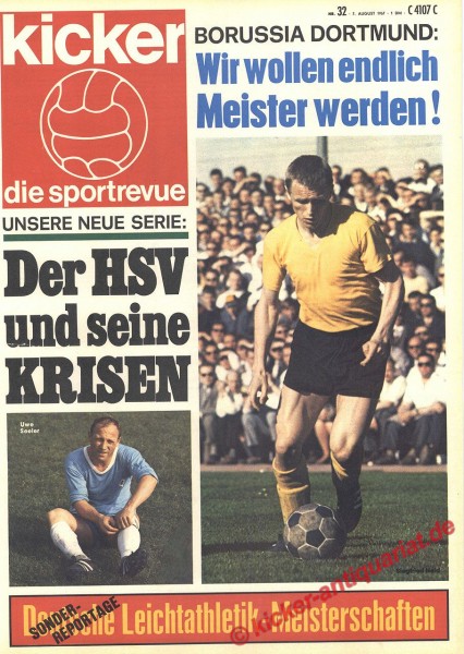 Kicker Sportrevue Nr. 32, 7.8.1967 bis 13.8.1967