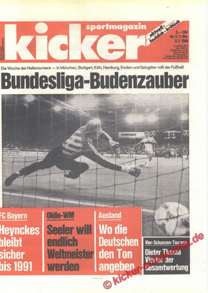 Kicker Schlagzeile: Die Woche der Hallenturniere. Bundesliga-Budenzauber.