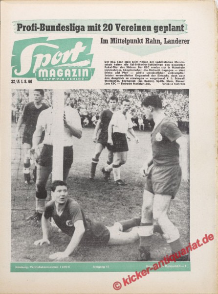 Sportmagazin Nr. 32A, 8.8.1960 bis 14.8.1960