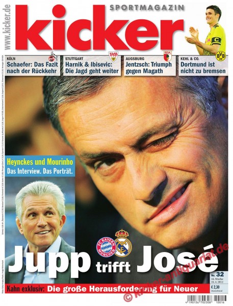 Kicker Sportmagazin Nr. 32, 16.4.2012 bis 22.4.2012