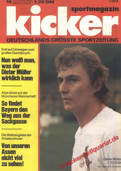 Kicker Sportmagazin Nr. 14, 17.2.1975 bis 23.2.1975