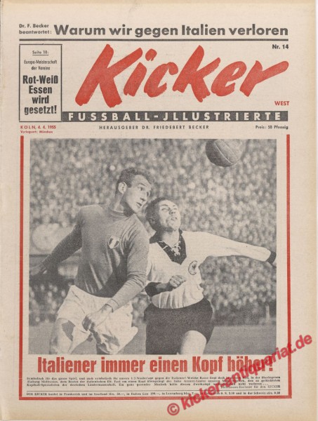 Kicker Nr. 14, 4.4.1955 bis 10.4.1955