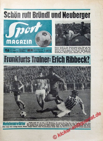 Sportmagazin Nr. 15A, 8.4.1968 bis 14.4.1968