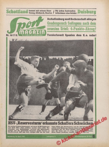 Sportmagazin Nr. 16A, 23.4.1957 bis 29.4.1957