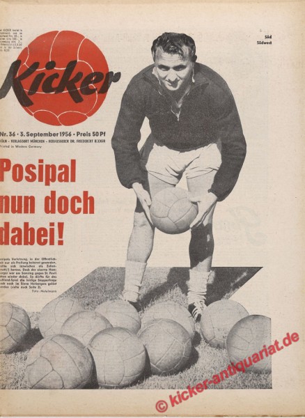 Kicker Nr. 36, 3.9.1956 bis 9.9.1956