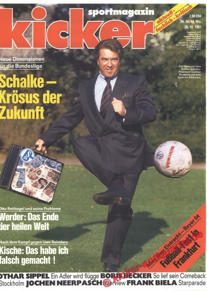 Kicker Sportmagazin Nr. 86, 28.10.1991 bis 3.11.1991