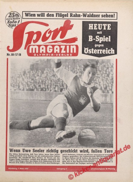 Sportmagazin Nr. 10B, 7.3.1957 bis 13.3.1957