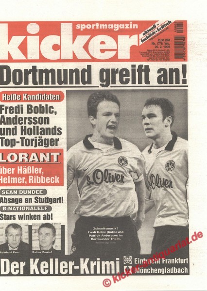 Kicker Sportmagazin Nr. 17, 25.2.1999 bis 3.3.1999