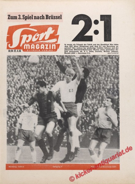 Sportmagazin Nr. 18B, 27.4.1961 bis 3.5.1961