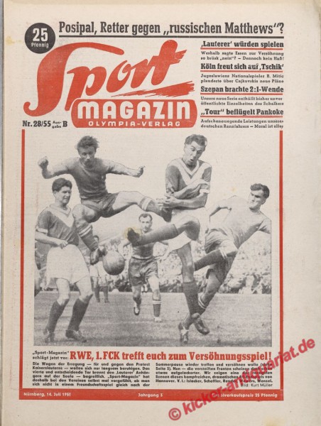 Sportmagazin Nr. 28B, 14.7.1955 bis 20.7.1955