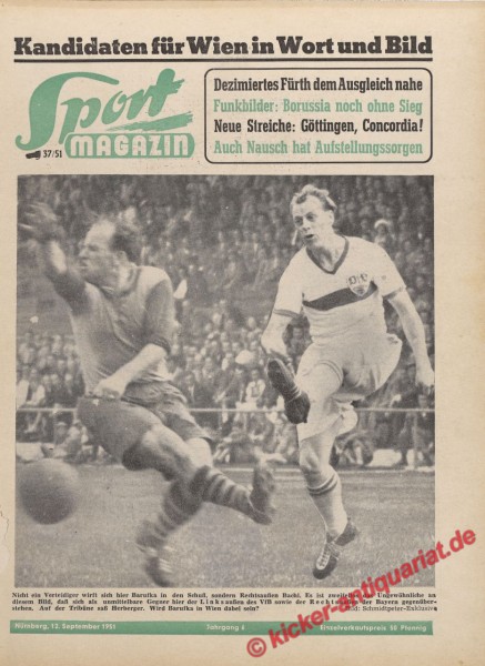 Sportmagazin Nr. 37, 12.9.1951 bis 18.9.1951