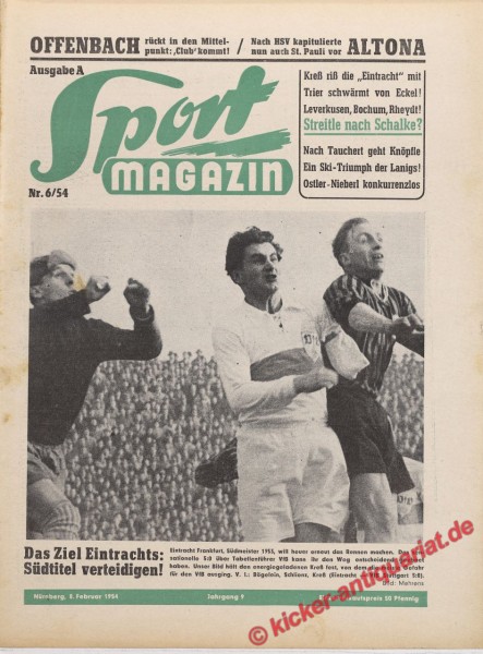 Sportmagazin Nr. 6A, 8.2.1954 bis 14.2.1954