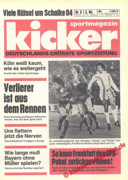 Kicker Sportmagazin Nr. 9, 27.1.1977 bis 2.2.1977