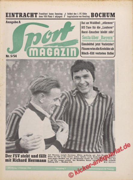 Sportmagazin Nr. 5A, 1.2.1954 bis 7.2.1954