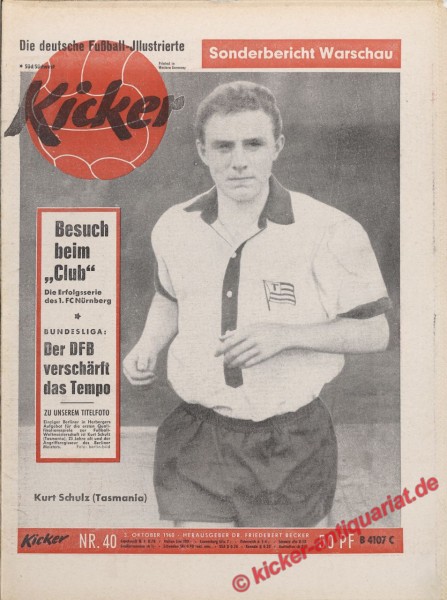 Kicker Nr. 40, 3.10.1960 bis 9.10.1960