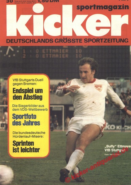 Kicker Sportmagazin Nr. 30, 14.4.1975 bis 20.4.1975