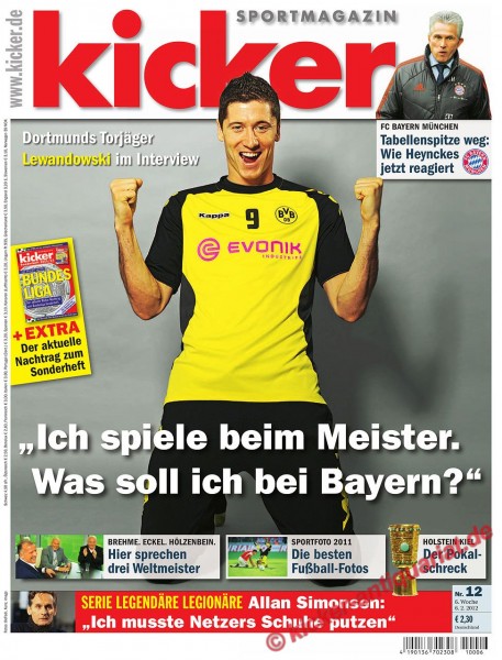 Kicker Sportmagazin Nr. 12, 6.2.2012 bis 12.2.2012