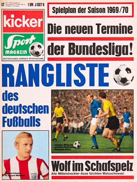 Kicker Sportmagazin Nr. 52, 30.6.1969 bis 6.7.1969